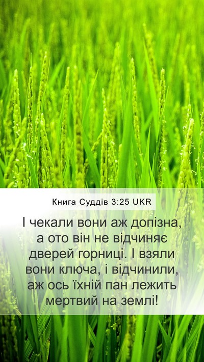 Книга Суддів 3:25 UKR Mobile Phone Wallpaper - І чекали вони аж допізна, а - Mobile Bible Verse Wallpaper