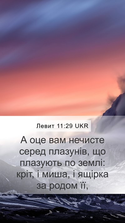 Левит 11:29 UKR Bible Verse Image