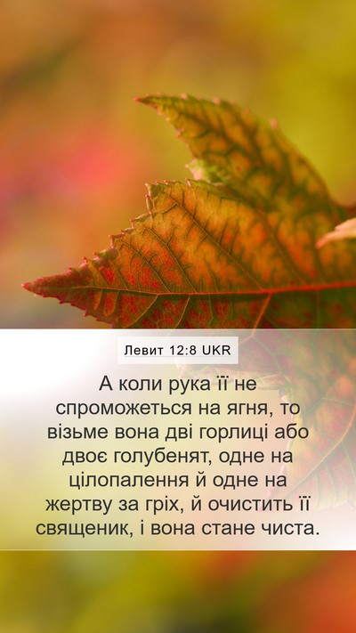 Левит 12:8 UKR Bible Verse Image