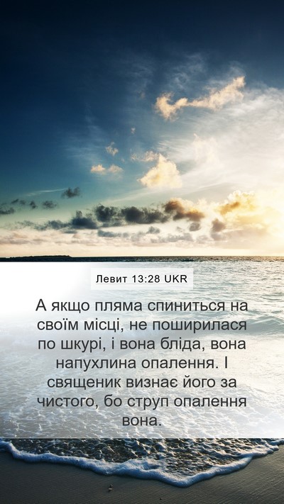 Левит 13:28 UKR Mobile Phone Wallpaper - А якщо пляма спиниться на - Mobile Bible Verse Wallpaper