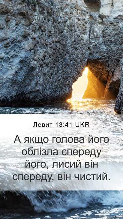 Левит 13:41 UKR Mobile Phone Wallpaper - А якщо голова його облізла - Mobile Bible Verse Wallpaper
