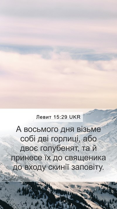 Левит 15:29 UKR Bible Verse Image