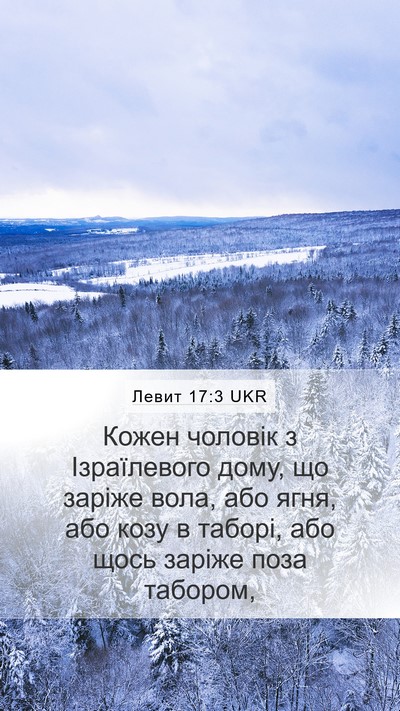 Левит 17:3 UKR Bible Verse Image