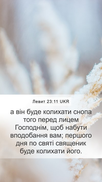 Левит 23:11 UKR Bible Verse Image