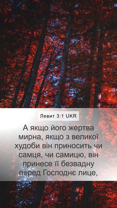Левит 3:1 UKR Bible Verse Image