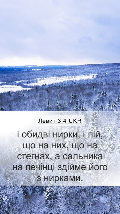 Левит 3:4 UKR Bible Verse Image