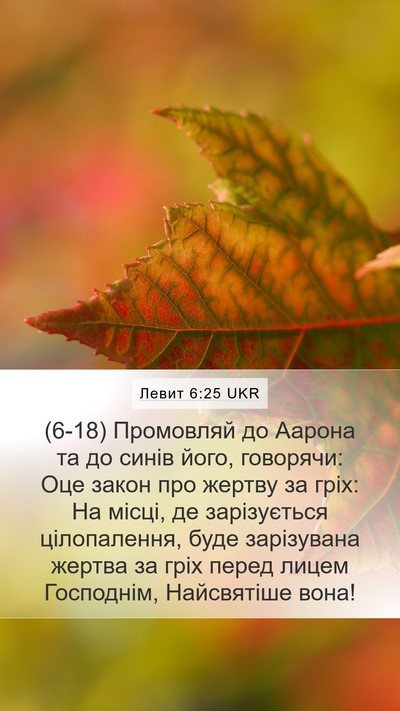Левит 6:25 UKR Bible Verse Image