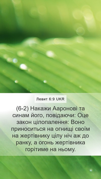Левит 6:9 UKR Bible Verse Image
