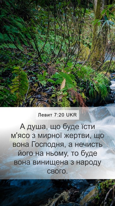 Левит 7:20 UKR Bible Verse Image