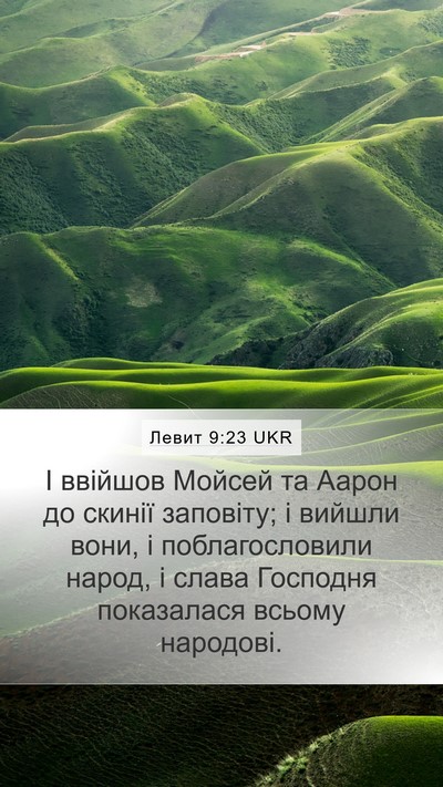 Левит 9:23 UKR Bible Verse Image