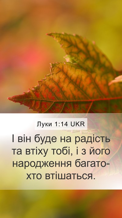 Луки 1:14 UKR Bible Verse Image