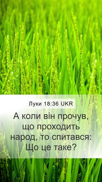 Луки 18:36 UKR Mobile Phone Wallpaper - А коли він прочув, що - Mobile Bible Verse Wallpaper