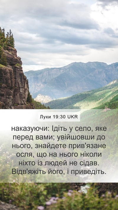Луки 19:30 UKR Mobile Phone Wallpaper - наказуючи: Ідіть у село, - Mobile Bible Verse Wallpaper