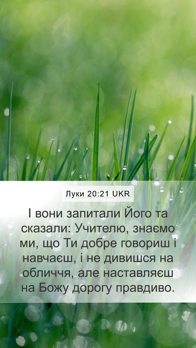 Луки 20:21 UKR Bible Verse Image