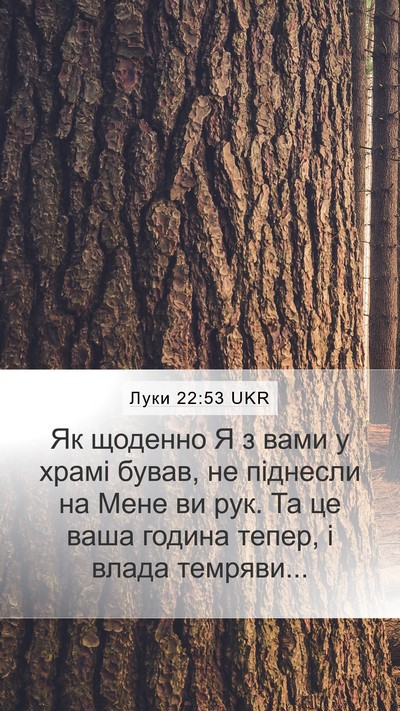 Луки 22:53 UKR Bible Verse Image