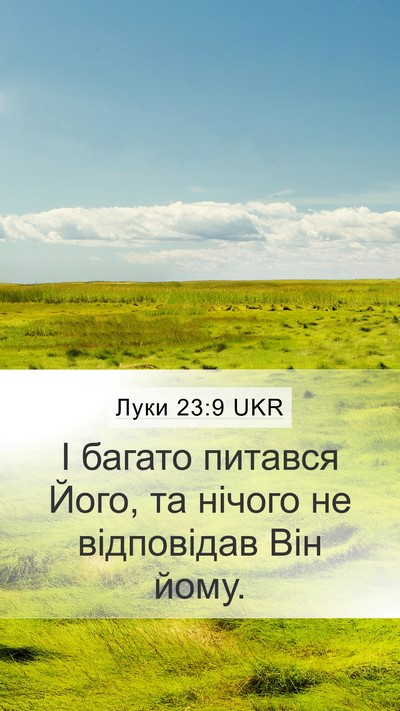 Луки 23:9 UKR Mobile Phone Wallpaper - І багато питався Його, та - Mobile Bible Verse Wallpaper