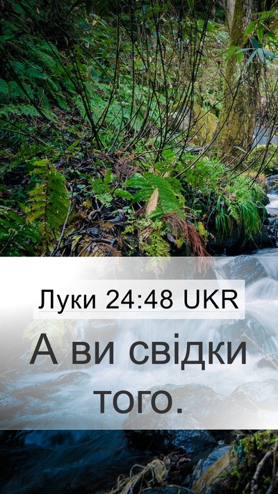 Луки 24:48 UKR Bible Verse Image