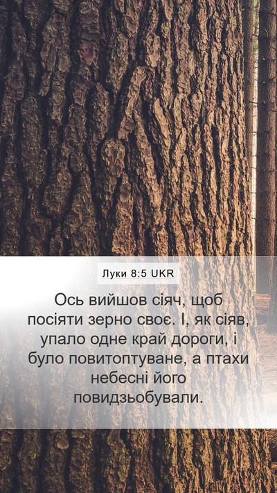 Луки 8:5 UKR Bible Verse Image