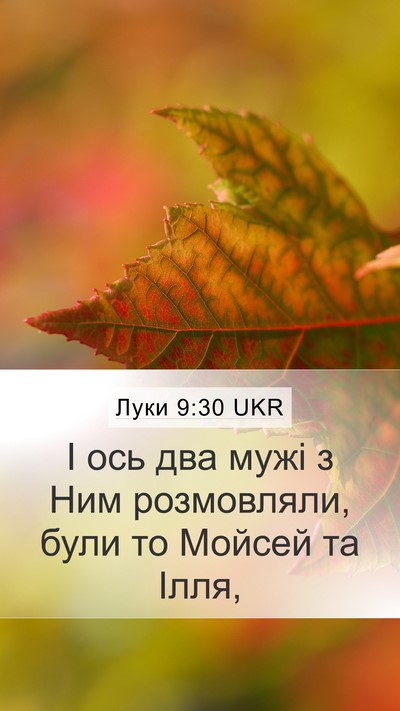 Луки 9:30 UKR Bible Verse Image