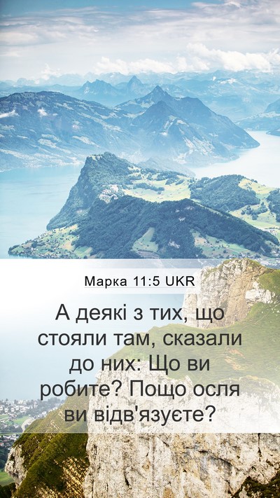 Марка 11:5 UKR Mobile Phone Wallpaper - А деякі з тих, що стояли - Mobile Bible Verse Wallpaper