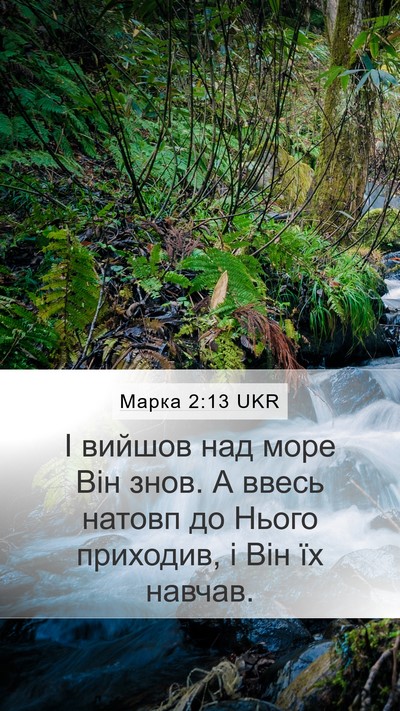 Марка 2:13 UKR Bible Verse Image