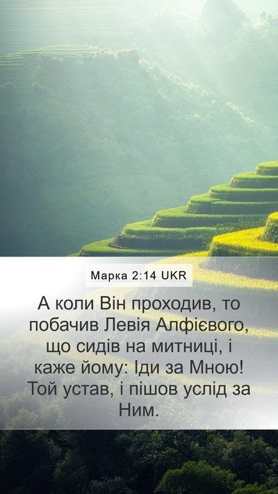 Марка 2:14 UKR Bible Verse Image