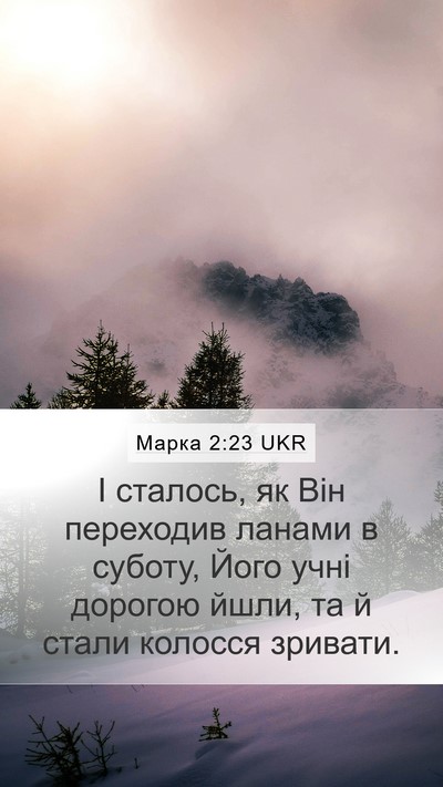 Марка 2:23 UKR Mobile Phone Wallpaper - І сталось, як Він переходив - Mobile Bible Verse Wallpaper