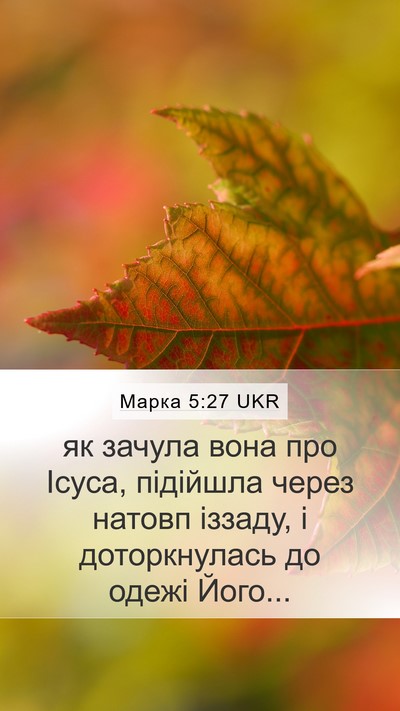 Марка 5:27 UKR Bible Verse Image