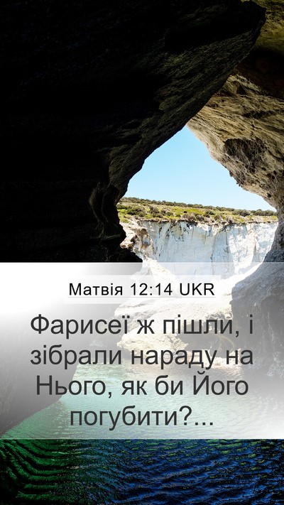 Матвія 12:14 UKR Bible Verse Image