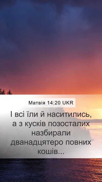 Матвія 14:20 UKR Bible Verse Image