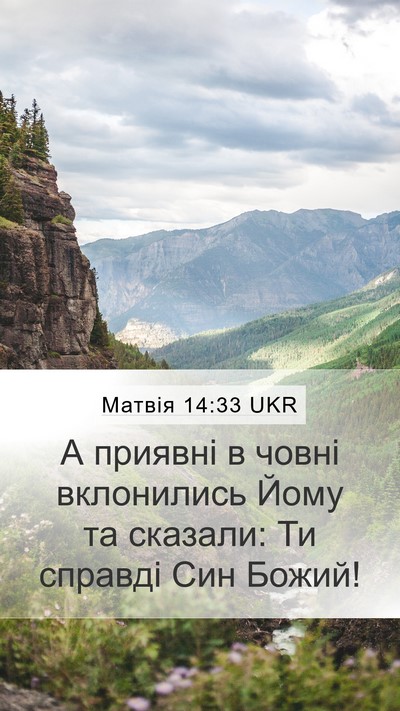 Матвія 14:33 UKR Bible Verse Image