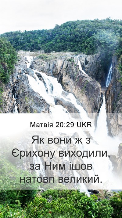 Матвія 20:29 UKR Bible Verse Image