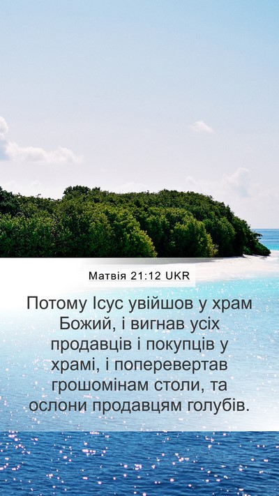 Матвія 21:12 UKR Bible Verse Image