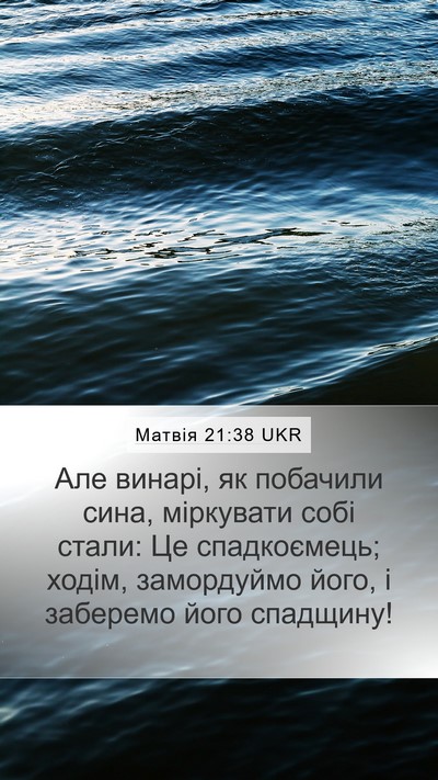 Матвія 21:38 UKR Bible Verse Image