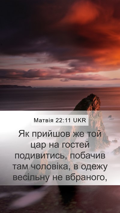 Матвія 22:11 UKR Bible Verse Image