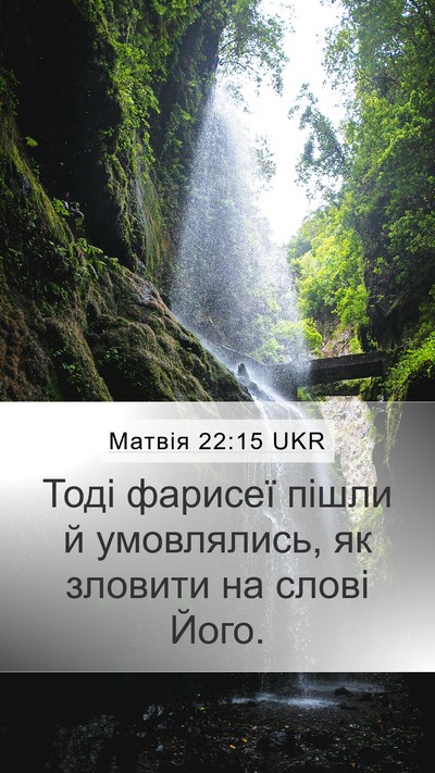 Матвія 22:15 UKR Bible Verse Image