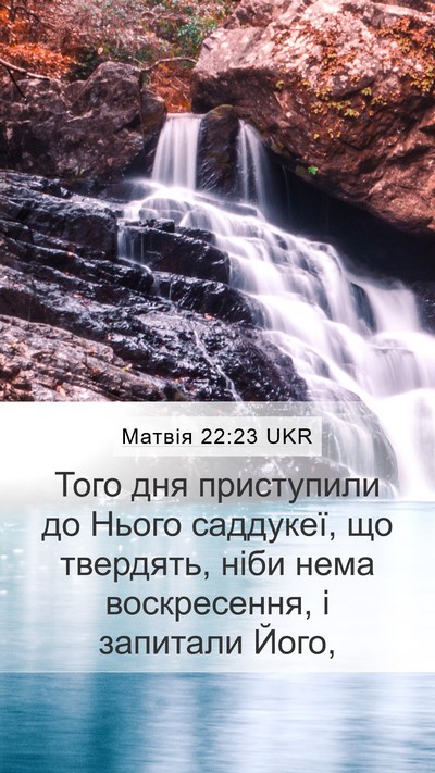 Матвія 22:23 UKR Bible Verse Image