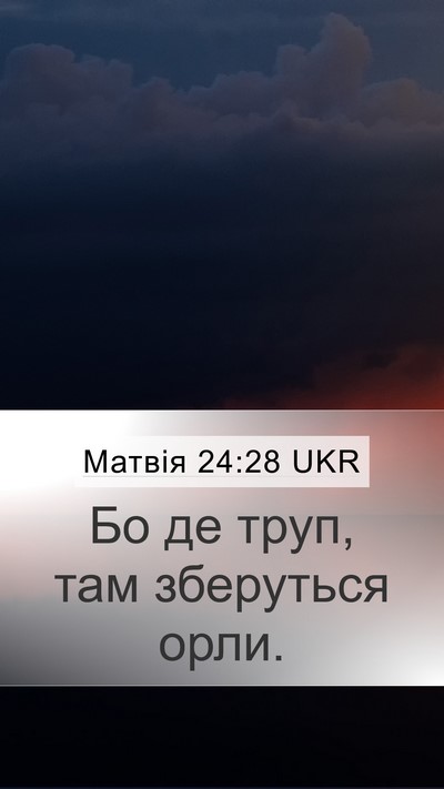 Матвія 24:28 UKR Bible Verse Image