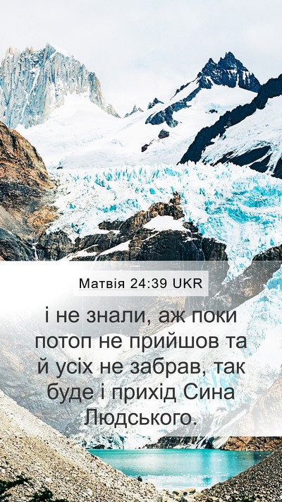 Матвія 24:39 UKR Bible Verse Image