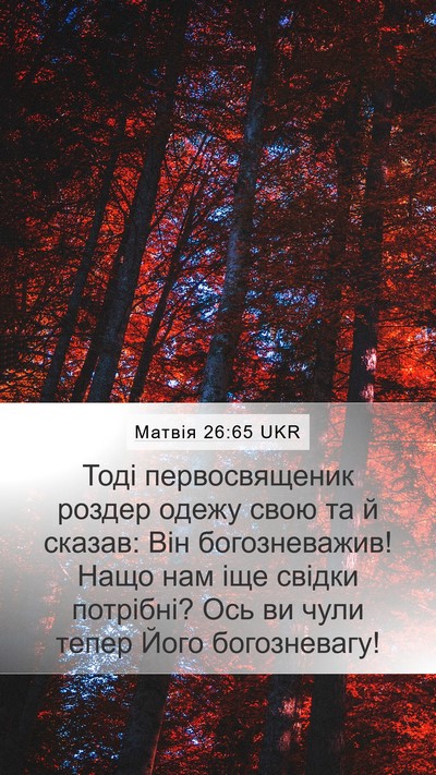 Матвія 26:65 UKR Bible Verse Image