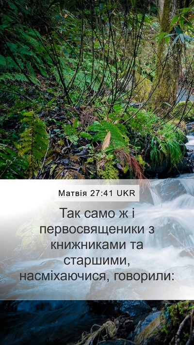 Матвія 27:41 UKR Bible Verse Image