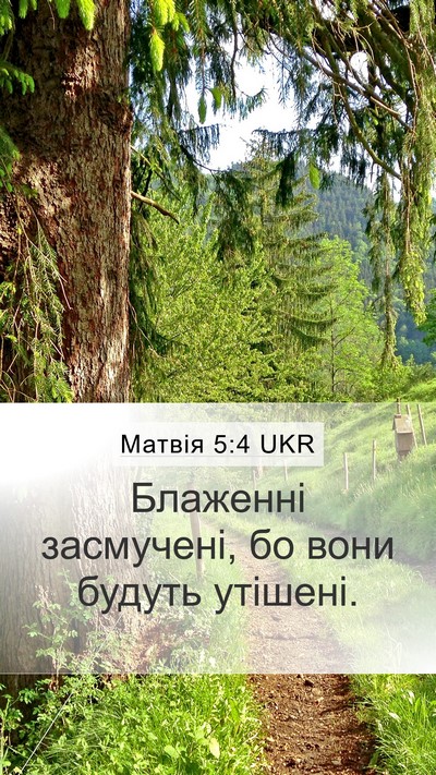 Матвія 5:4 UKR Bible Verse Image