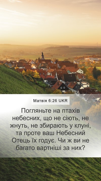 Матвія 6:26 UKR Bible Verse Image
