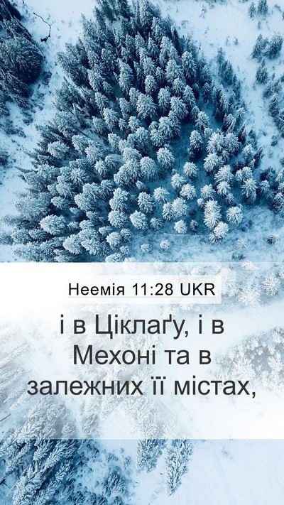 Неемія 11:28 UKR Mobile Phone Wallpaper - і в Ціклаґу, і в Мехоні та в - Mobile Bible Verse Wallpaper