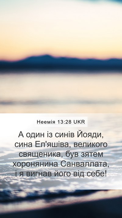 Неемія 13:28 UKR Bible Verse Image