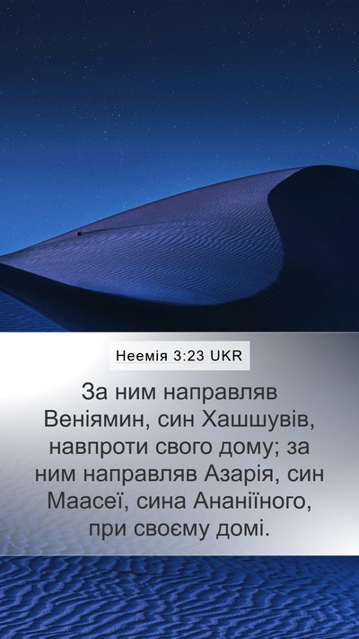 Неемія 3:23 UKR Bible Verse Image