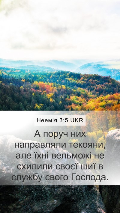 Неемія 3:5 UKR Bible Verse Image