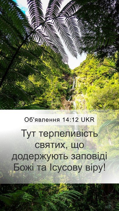 Об'явлення 14:12 UKR Bible Verse Image