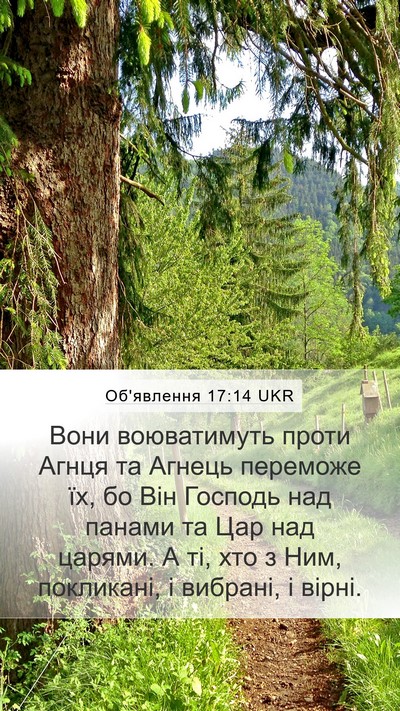 Об'явлення 17:14 UKR Bible Verse Image