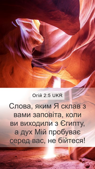 Огій 2:5 UKR Bible Verse Image
